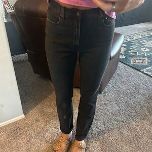 Abercrombie & Fitch High-Rise Black Straight Jeans